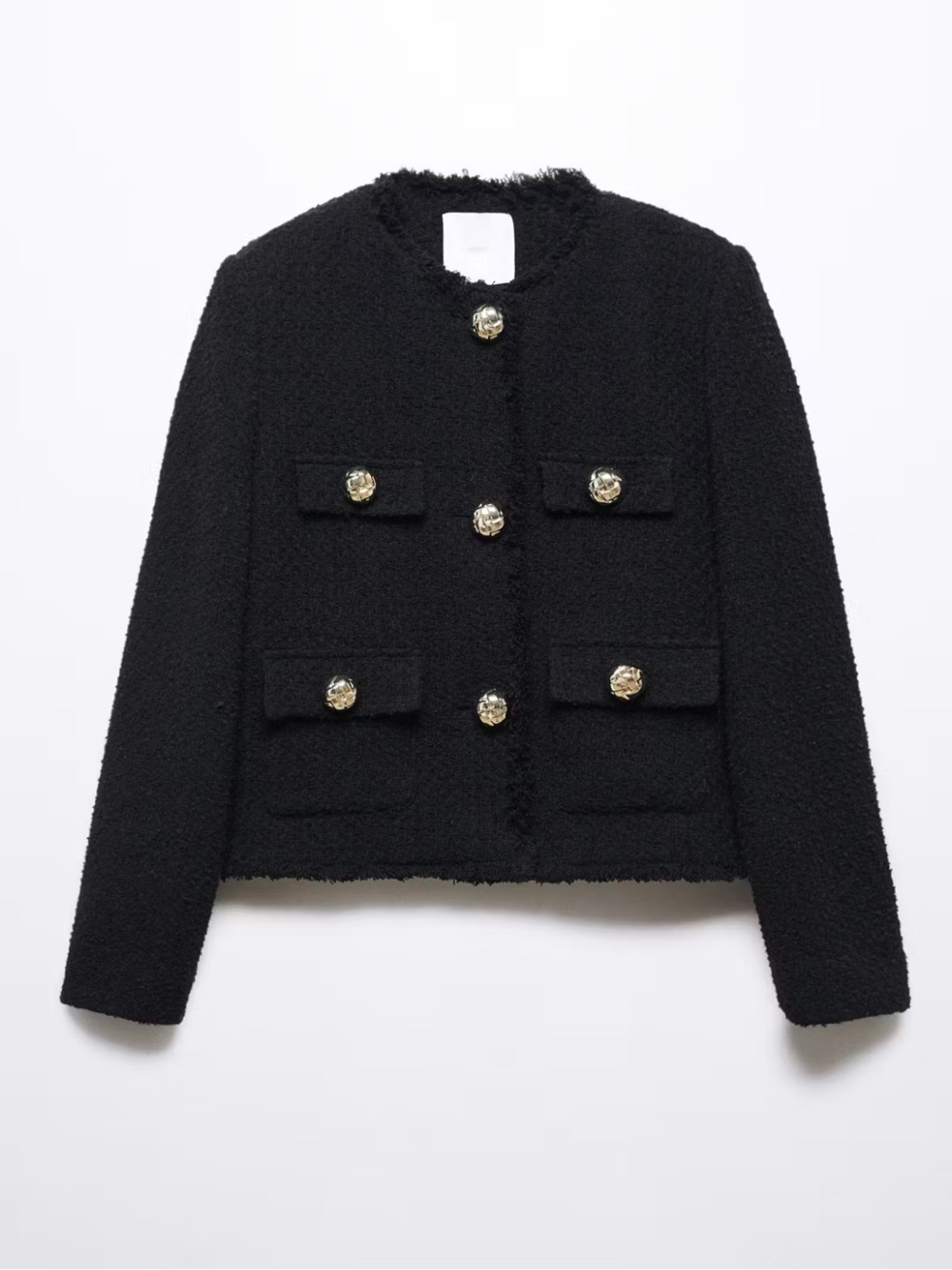 Mango Pocket Tweed Jacket